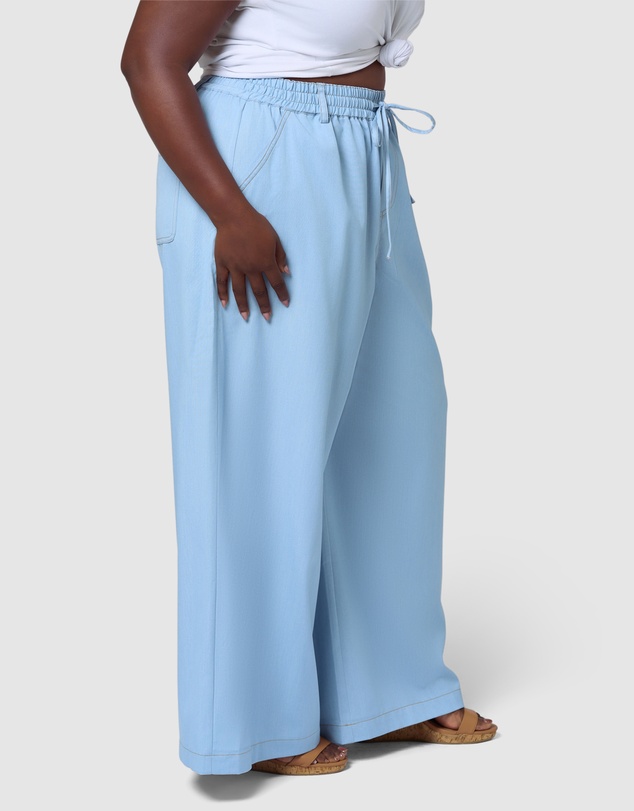 Indigo Tonic - Ava Luxe Chambray Wide Leg Pant
