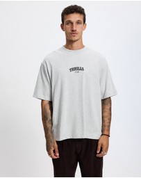 Thrills - Victory Embro Box Fit Oversized Cropped Contrast Stitch Tee