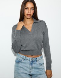 Dazie - Helen Cropped Knit Jumper