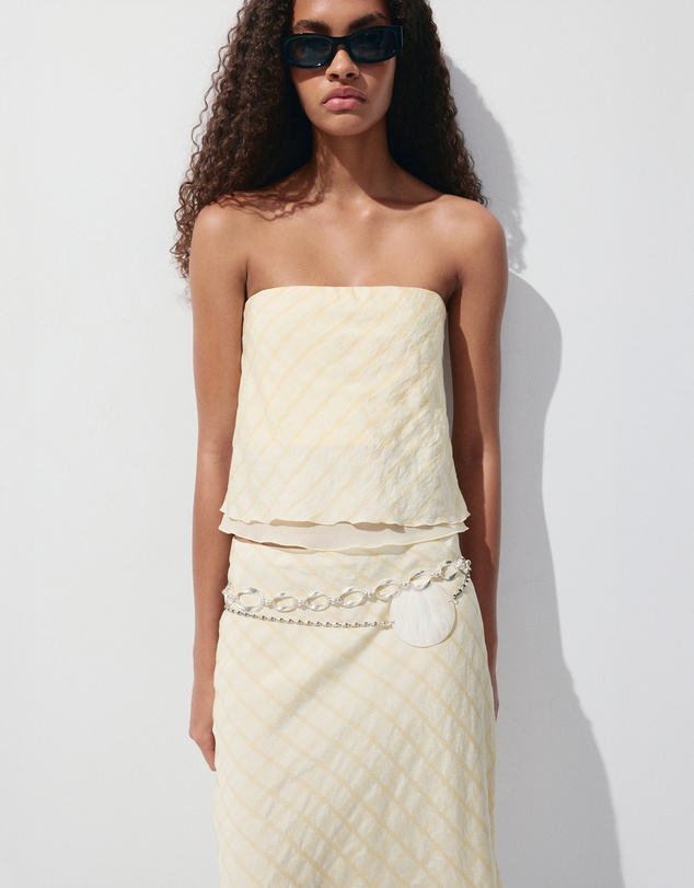 M.N.G - Bandeau Checked Top
