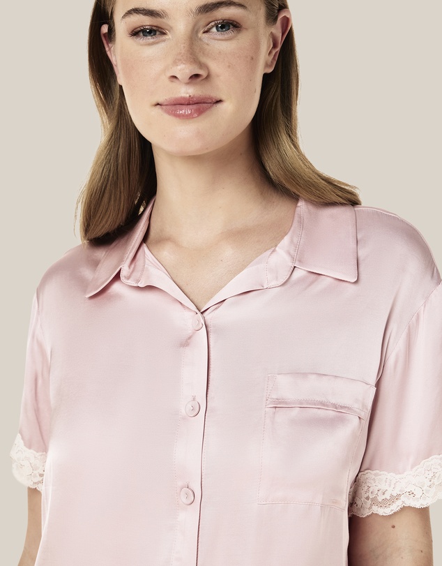 Papinelle - Annabelle Satin Lace Boxer PJ Set