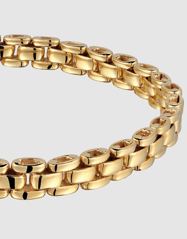 Kuzzoi - Chunky Box Chain Bracelet in Gold-Plated 925 Silver