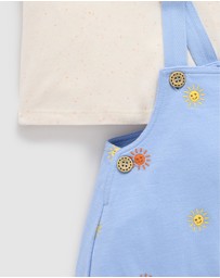 Purebaby - Broderie Overall Set -Kids-Babies
