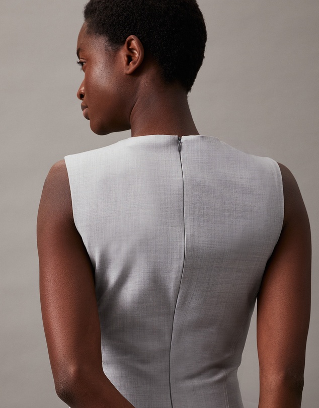 Calvin Klein - Slim Wool Blend Shift Dress