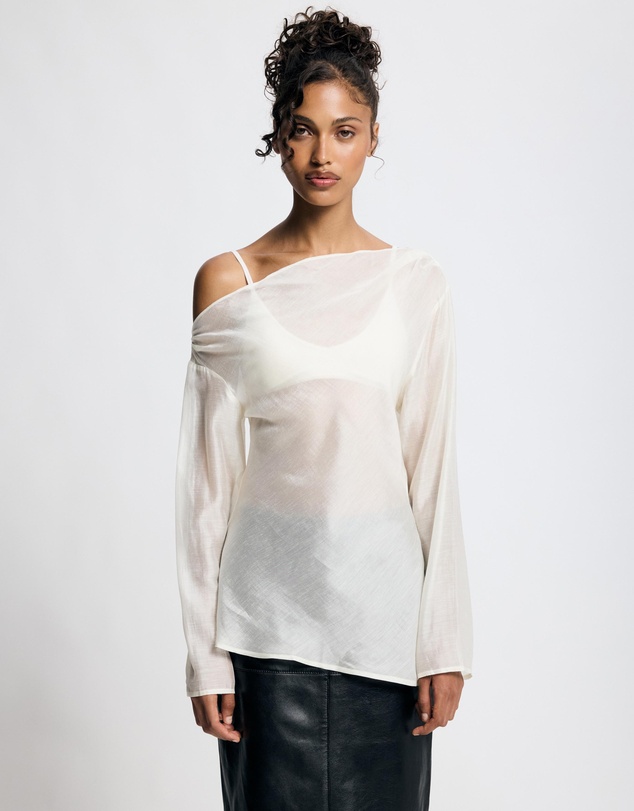 Lover - Layla LS Asymmetric Sheer Top