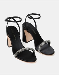 Loeffler Randall - Malia Curved Heel Simple Sandals With Ankle Wrap