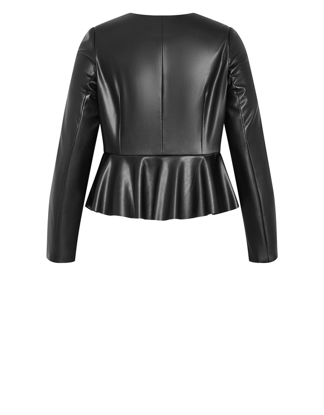 City Chic - Renee Faux Leather Jacket