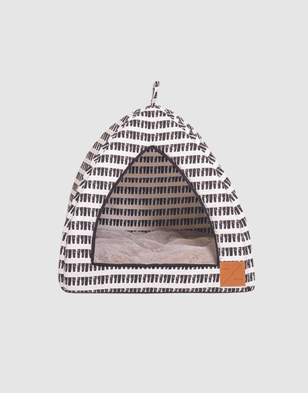 Mog & Bone - Cat Igloo - Black Mosaic Print