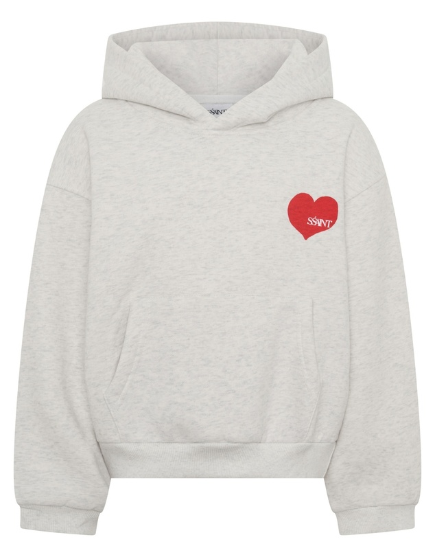 SSAINT - Kids Grey Heart Hoodie