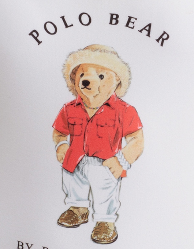 Polo Ralph Lauren - Terry Polo Bear Print High Leg Swimsuit