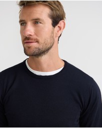 Oxford - Crew Neck Pure Wool Pullover