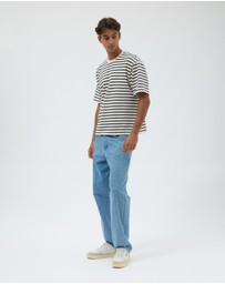 AERE - Heavyweight Stripe SS Tee
