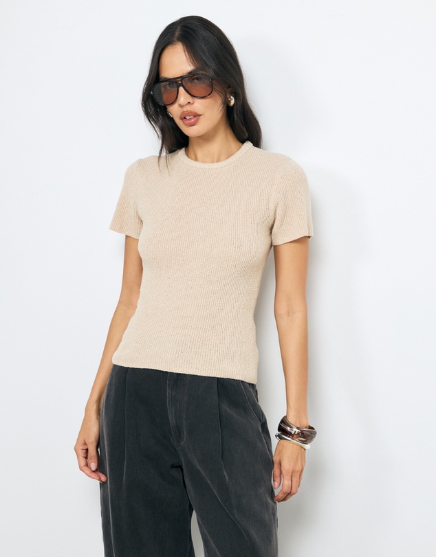 AERE - Vea Organic Cotton Textured Knit Tee