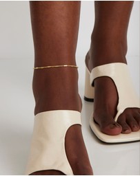 Najo - Equilibrium Yellow Gold Chain Anklet (23cm + 3cm ext)