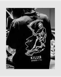 Killer Speed Co. - Killer Speed Co. Men Skate Reaper Tshirt Relaxed Fit Crew Neck Black 