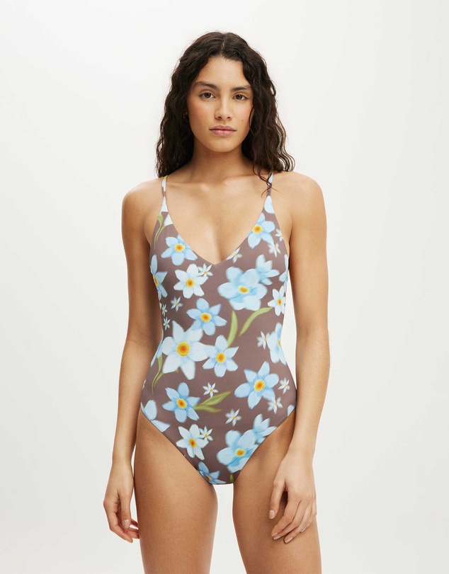 Cotton On Body - Thin Strap V Neck One Piece Full