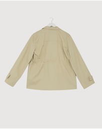 Revibe - Repaired AERE Rory Organic Cotton Funnel Neck Jacket - AU 10