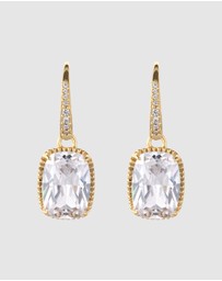Elli Jewelry - Zirconia Statement Hoops in Gold-Plated 925 Sterling Silver