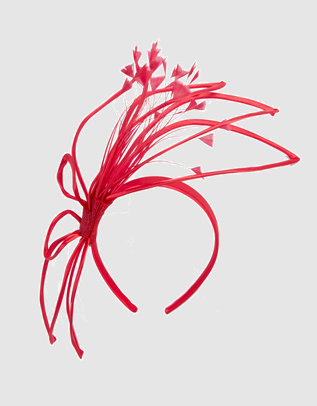 Max Alexander - Edgy Red Sinamay Fascinator Headband