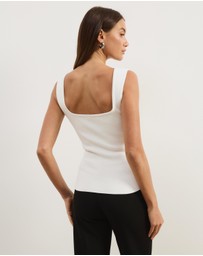 Atmos&Here - Gia Square Neck Knit Top