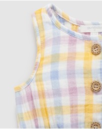Purebaby - Check Jumpsuit -Kids-Babies