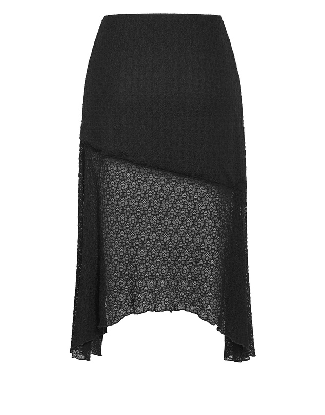 City Chic - Plus sizeBrie Lace Knit Skirt - black