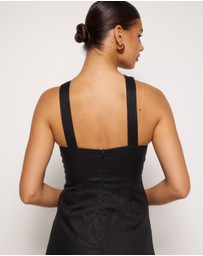 AERE - Este Linen Midi Dress