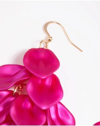 Lovisa - Fuchsia Petal Drop Earrings