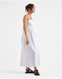 Ripe Maternity - Simone Tie Back Linen Dress
