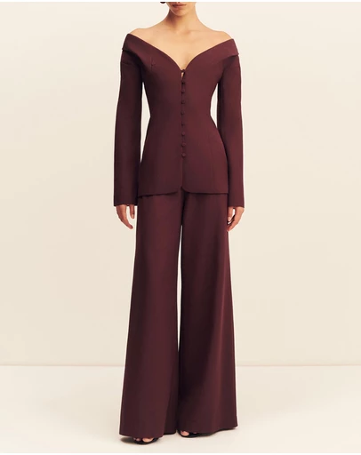 Shona Joy - Asher Off Shoulder Fitted Top