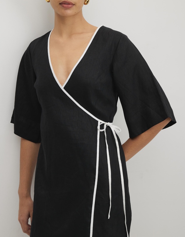 AERE - Sloane Mini Wrap Dress