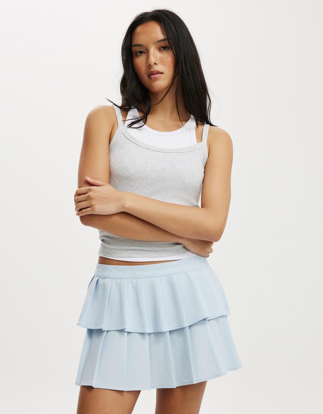 Cotton On - Luis Double Pleated Mini Skirt