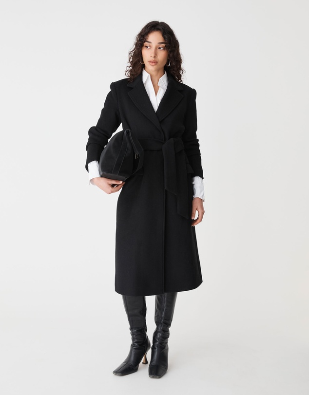 Forcast - Orla Wool Blend Tie Waist Coat