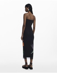 Desigual - Strapless long printed Dress