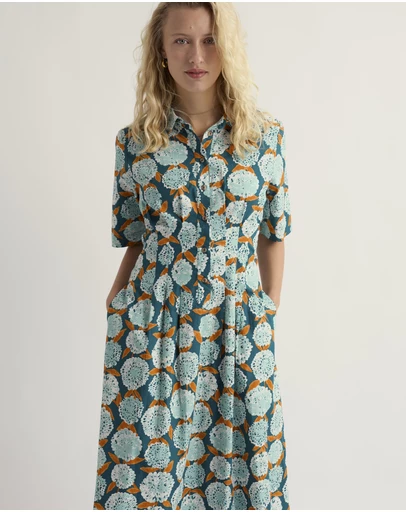 Seasalt - Seasalt Cornwall Blue Wild Liquorice Shirt Dress