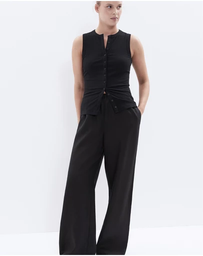 UNISON - Essential Linen Wide Leg Pant