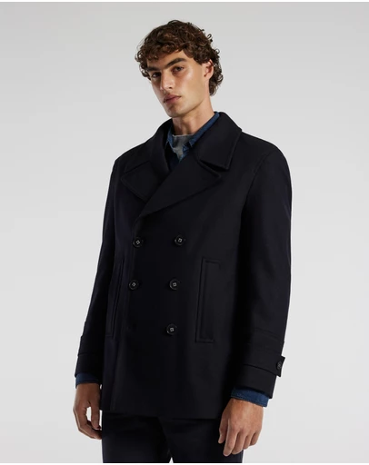 Calibre - Melton Pea Coat Navy