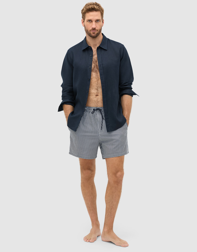 Seed Heritage - Seersucker Stripe Swim Short