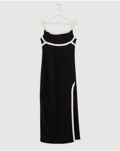 Revibe - Repaired BY JOHNNY. Saraya Scoop Split Dress - AU 10