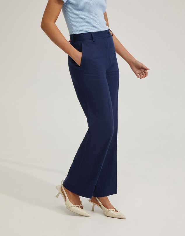 Oxford - Gigi Ajustable Waist Linen Pants