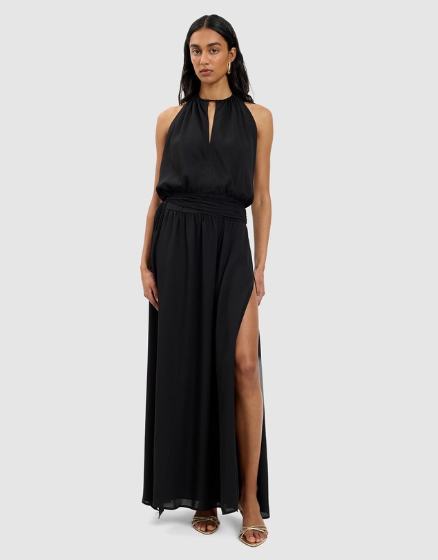 With Harper Lu - Draped Backless Gown