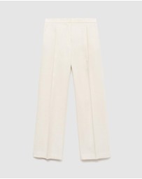 M.N.G - Leo Pleated Linen Trousers