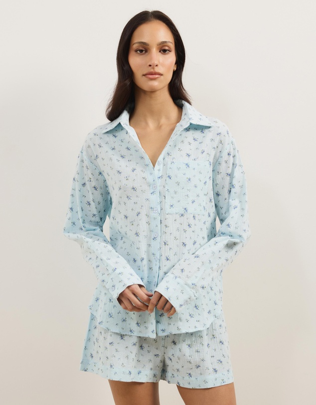 Atmos&Here - Mae Long Sleeve Floral Pyjama Short Set