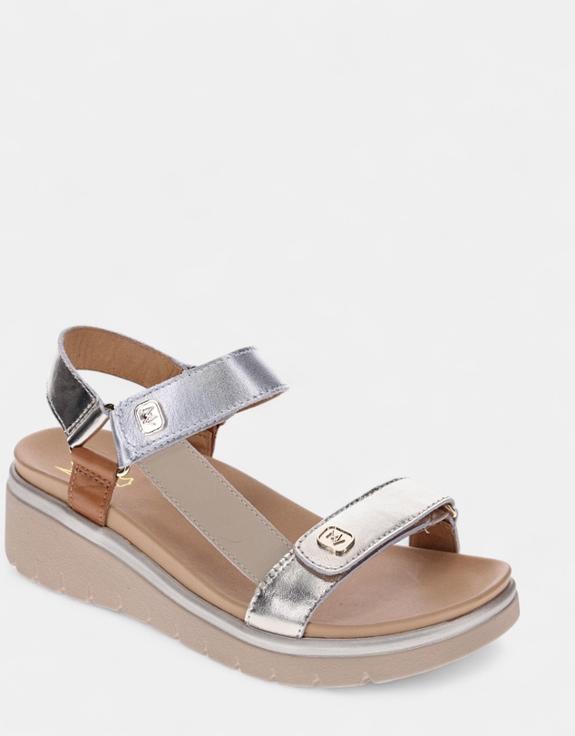 Mia Vita - Candice Sandal - Soft Gold/Silver Multi