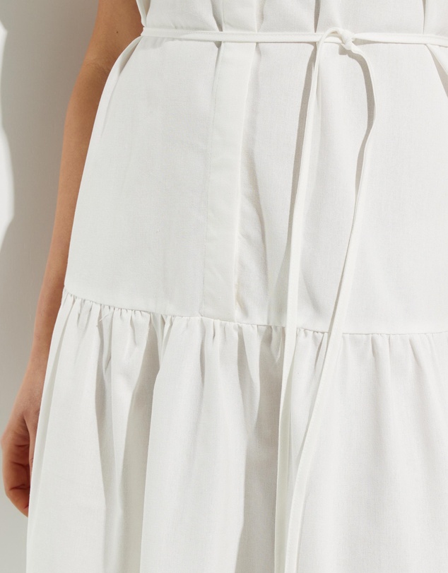 Calli - Belle Puff Sleeve Tie Dress