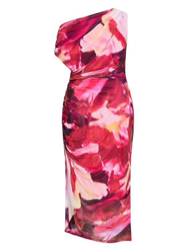 City Chic - Vivid Mesh Print Maxi Dress