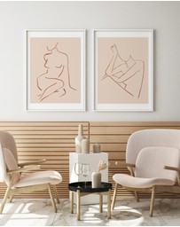 Olive et Oriel - Female Form I Terracotta Art Print