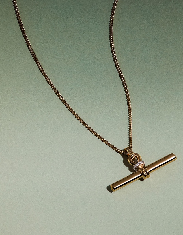 Astrid & Miyu - Hardware T-Bar Pendant Necklace