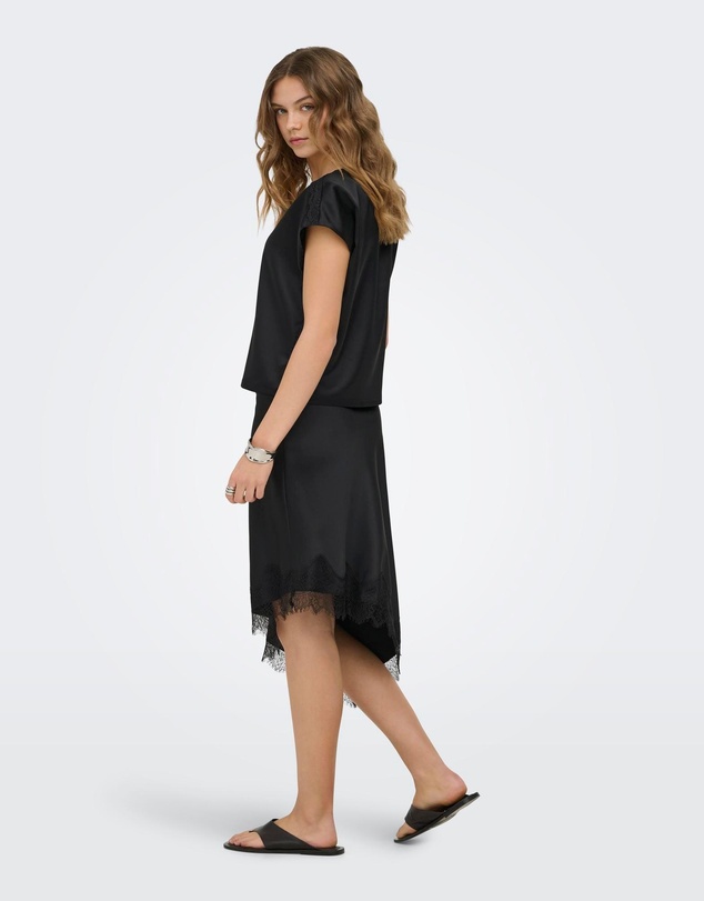 ONLY - Faraya Satin Lace Skirt