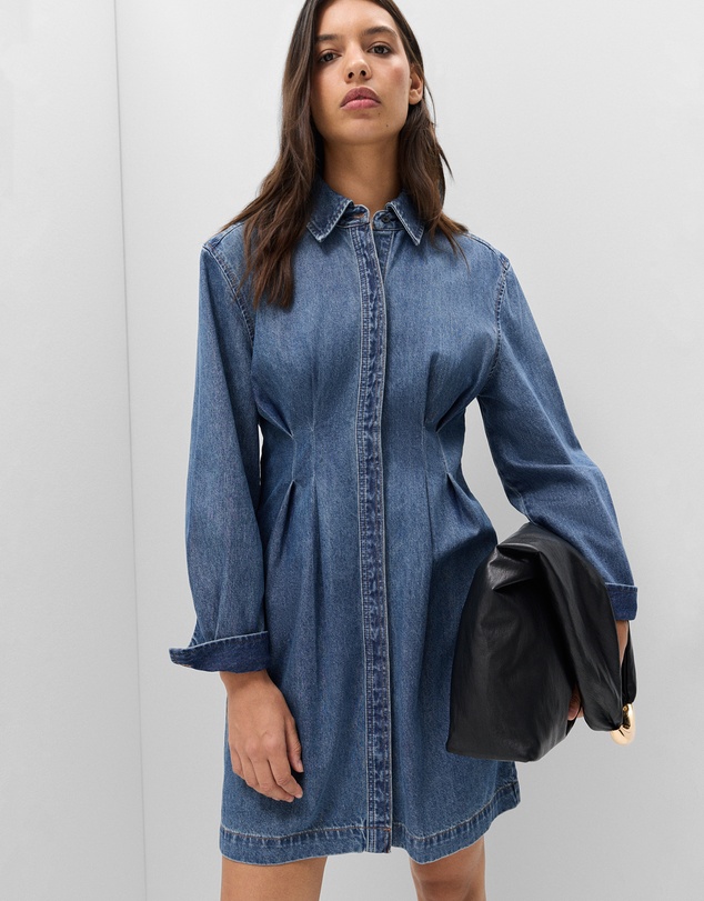 UNISON - Denim Pintuck Dress
